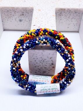 KIDS JEWELRY -The Original Rollies® Bracelet for Kids, 6" round, Nepal,#3 (2Pcs)
